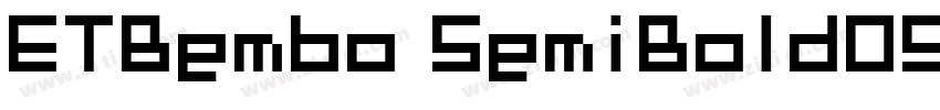 ETBembo SemiBoldOSF字体转换
